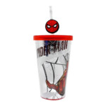 Copo Homem Aranha Com Canudo 500ml