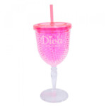 Copo Taça Com Canudo Gel Congelante Térmico 300ml