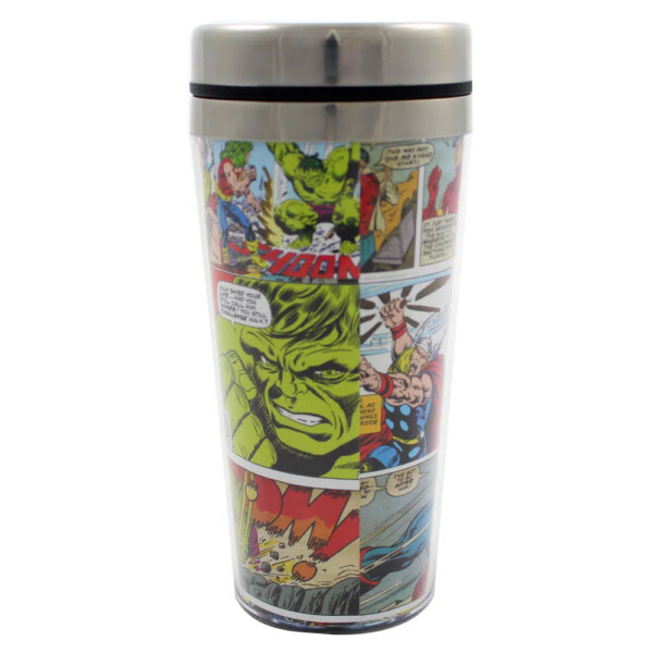 Copo Termico Marvel Hq Comics 450ml