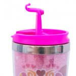 Copo Térmico Rosa Caveira 450ml