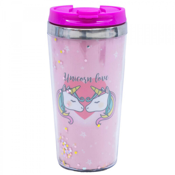 Copo Térmico Rosa Unicórnio 450ml