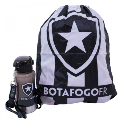 Garrafa 500ml Botafogo Com Mochila Tipo Saco