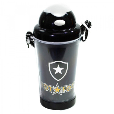 Garrafa Botafogo Com Alça E Canudo 350ml