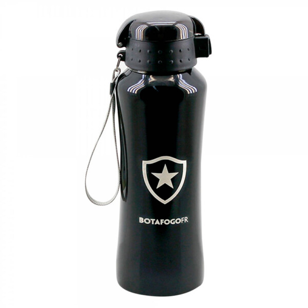 Garrafa Botafogo Inox Com Tampa De Plástico 650ml