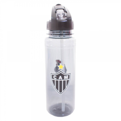 Garrafa De Plástico Atlético Mineiro Com Canudo Retrátil 700ml