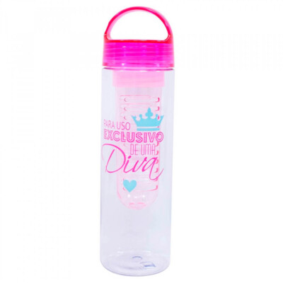 Garrafa Infusor Pink Diva 650ml