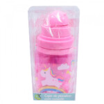 Garrafa Plástico Unicórnio Rosa 600ml