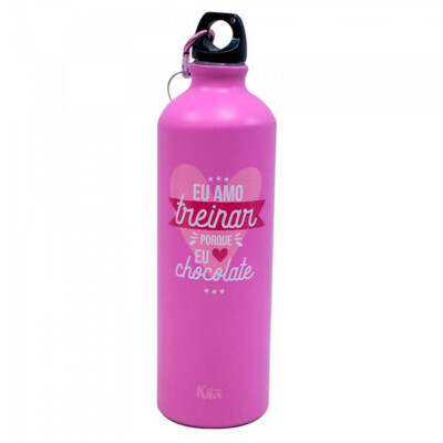 Garrafa Rosa Alumínio Treinar 750ml
