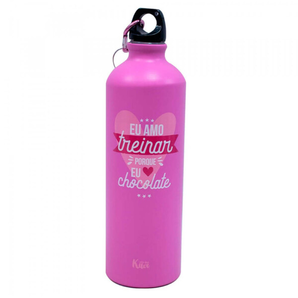 Garrafa Rosa Alumínio Treinar 750ml