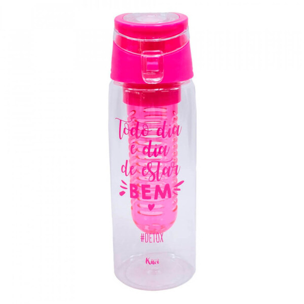 Garrafa Rosa Com Infusor 650ml