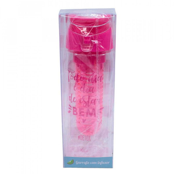 Garrafa Rosa Com Infusor 650ml