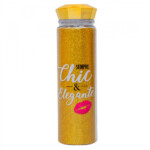 Garrafa Tampa Diamante Dourado 500ml