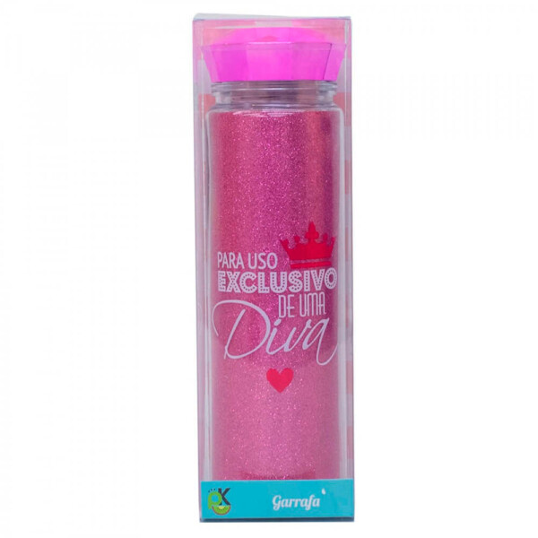 Garrafa Tampa Diamante Rosa 500ml