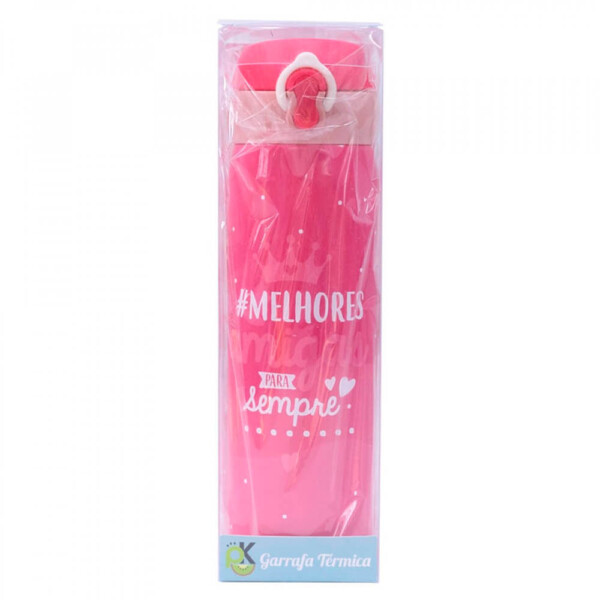Garrafa Térmica Rosa Melhores Amigas Para Sempre 400ml