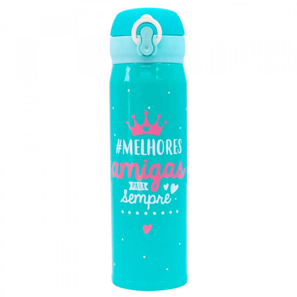 Garrafa Térmica Verde Melhores Amigas Para Sempre 400ml