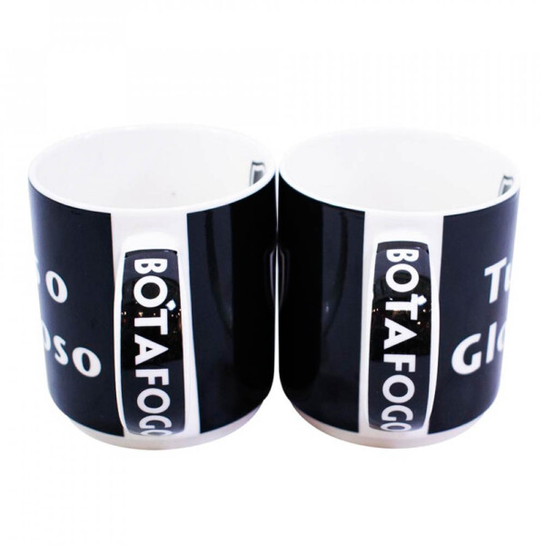 Conjunto Botafogo Com 2 Canecas De Porcelana 270ml