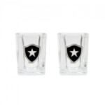 Conjunto Botafogo Com 2 Copos De Vidro Para Shot 70ml