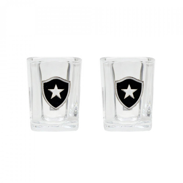 Conjunto Botafogo Com 2 Copos De Vidro Para Shot 70ml
