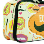 Necessaire Bolsinha Mustache Couro 30x20cm