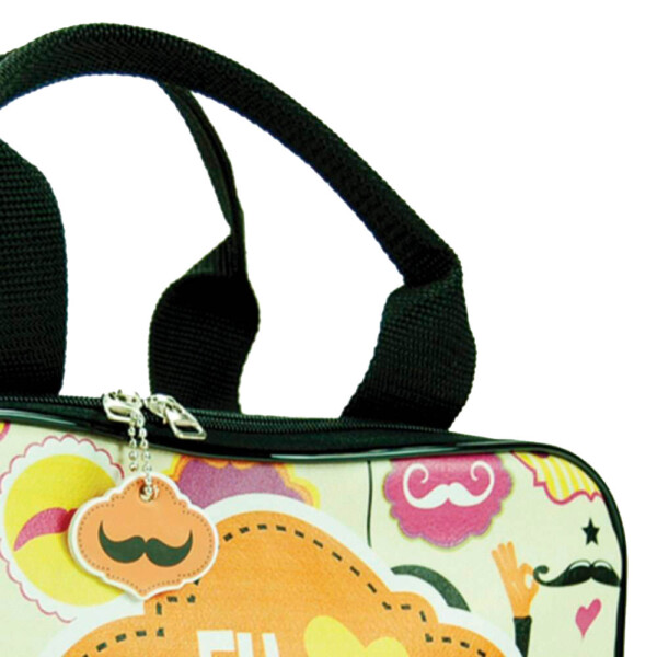 Necessaire Bolsinha Mustache Couro 30x20cm