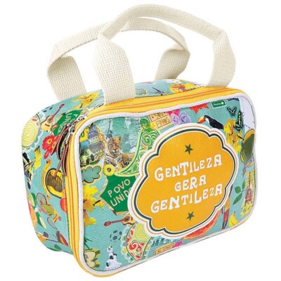 Necessaire Bolsinha Povo Unido 30x20cm