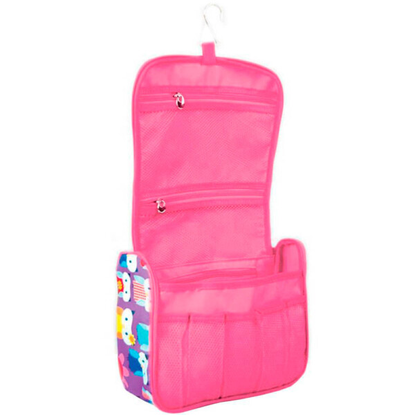 Necessaire Coruja Colorida Com Ganchinho