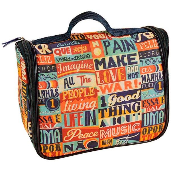 Necessaire Make Love Colorida Com Gancho