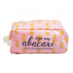 Necessaire Rosa Seja Um Abacaxi 21x12x10cm
