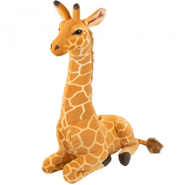 Pelúcia Girafa Realista Deitada 62cm