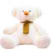 Pelúcia Urso Branco Cachecol Marrom 60cm