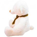 Pelúcia Urso Branco Cachecol Marrom 60cm