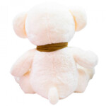 Pelúcia Urso Branco Cachecol Marrom 60cm