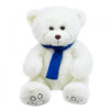 Pelúcia Urso Branco Cachecol Azul 35cm