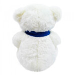Pelúcia Urso Branco Cachecol Azul 35cm