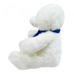 Pelúcia Urso Branco Cachecol Azul 35cm