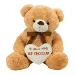 Pelúcia Urso Coração Amo Mais Que Chocolate 48cm