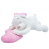 Pelúcia Urso Dormindo Coração Rosa 46cm