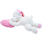 Pelúcia Urso Dormindo Coração Rosa 46cm