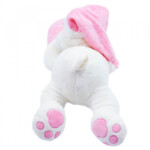 Pelúcia Urso Dormindo Coração Rosa 46cm