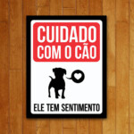 Placa Decorativa Cão Com Sentimento 214