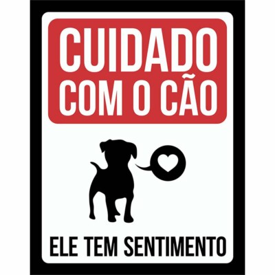 Placa Decorativa Cão Com Sentimento 214