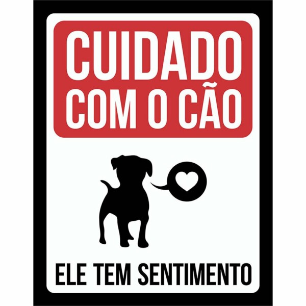 Placa Decorativa Cão Com Sentimento 214