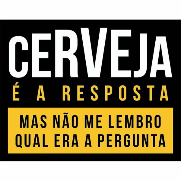 Placa Decorativa Cerveja é A Resposta 201