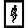 Placa Decorativa Dama Braços Cruzados 15x21 8004