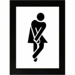 Placa Decorativa Dama Braços Cruzados 15×21 8004