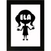 Placa Decorativa Dama Ela 15x21 8008