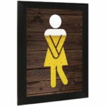 Placa Decorativa Fluxo Intenso Dama 15×21 8002