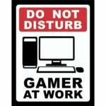 Placa Decorativa Gamer At Work Pc 197