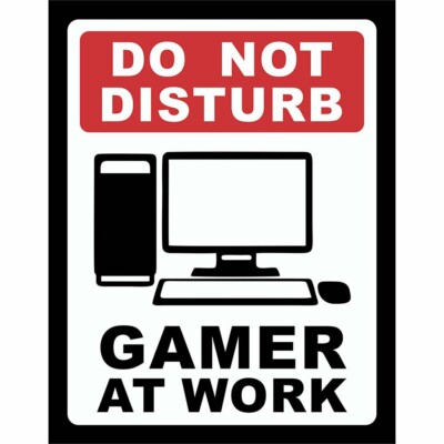 Placa Decorativa Gamer At Work Pc 197