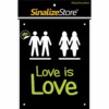 Placa Decorativa Love Is Love Sinalize
